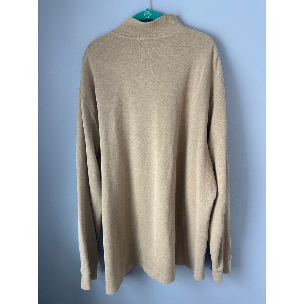 Polo Ralph Lauren Quarter Zip Mens Beige Sweater 2XL - Picture 7 of 8